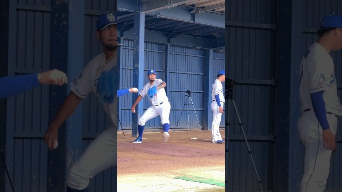 【投手・メヒア】投球フォームのスロー映像 【5時スタ】 #中日ドラゴンズ #沖縄キャンプ #メヒア #shorts