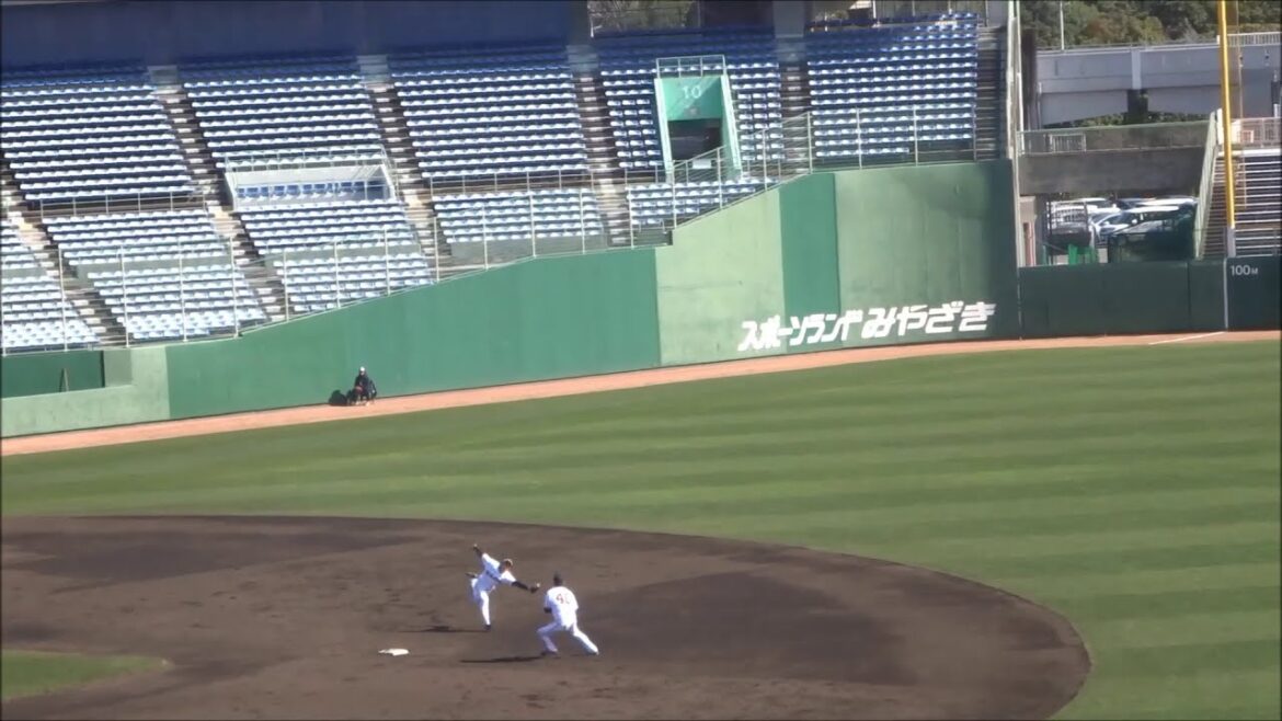 山田龍聖 vs 中田歩夢 → 舟越秀虎 → 笹原操希 → 浦田俊介 / 門脇誠、中山礼都の二遊間のプレーに大きな拍手！（巨人紅白戦・8回表 / 2025.02.11）