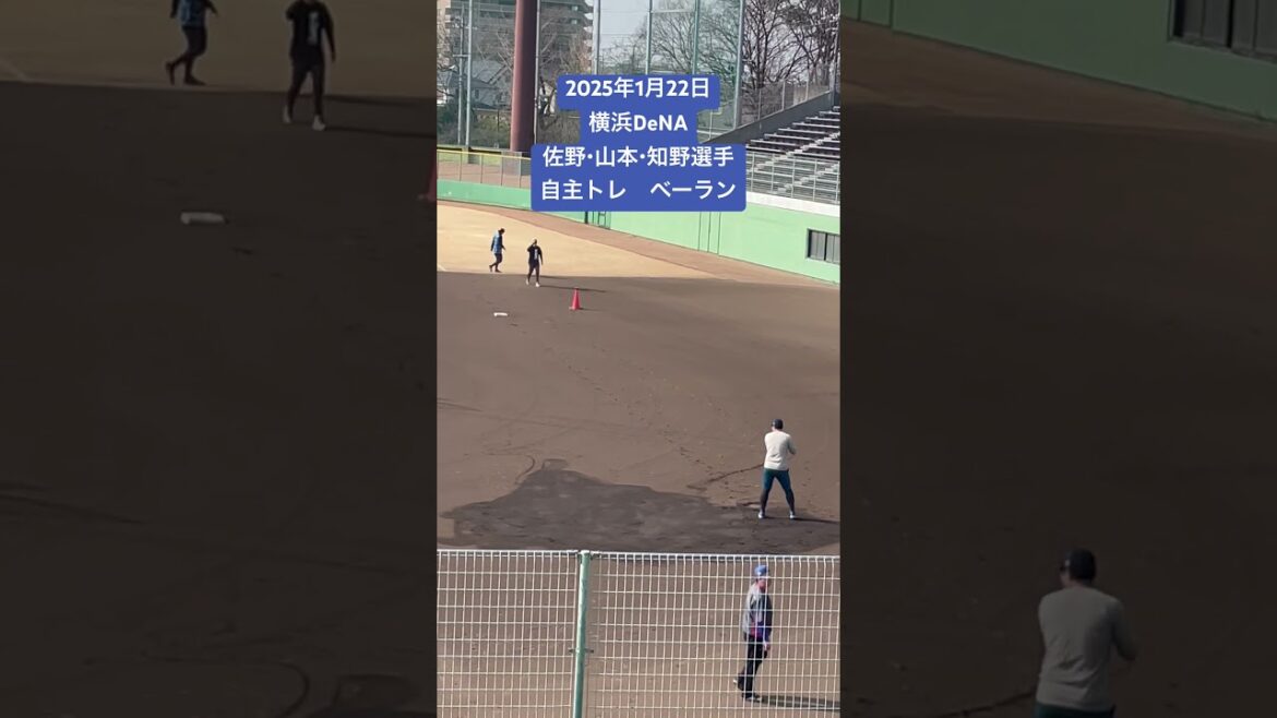250122 横浜DeNAベイスターズ　佐野・山本・知野選手　自主トレ　ベーラン