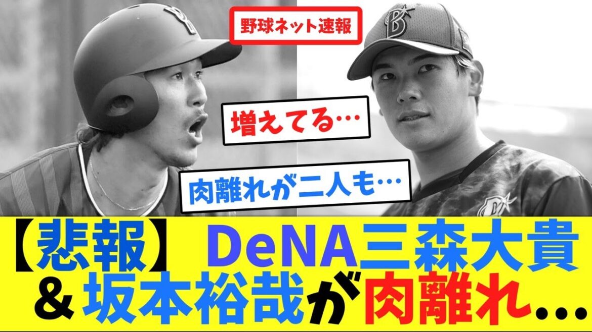 【悲報】DeNA三森大貴&坂本裕哉が肉離れ…【ネット反応集】 【悲報】DeNA三森大貴&坂本裕哉が肉離れ...【ネット反応集】
