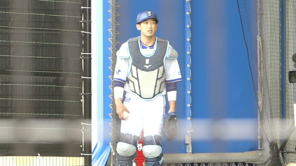 2025年2月 横浜DeNA春季キャンプ・宜野湾A班 山本 祐大 選手 ブルペン練習