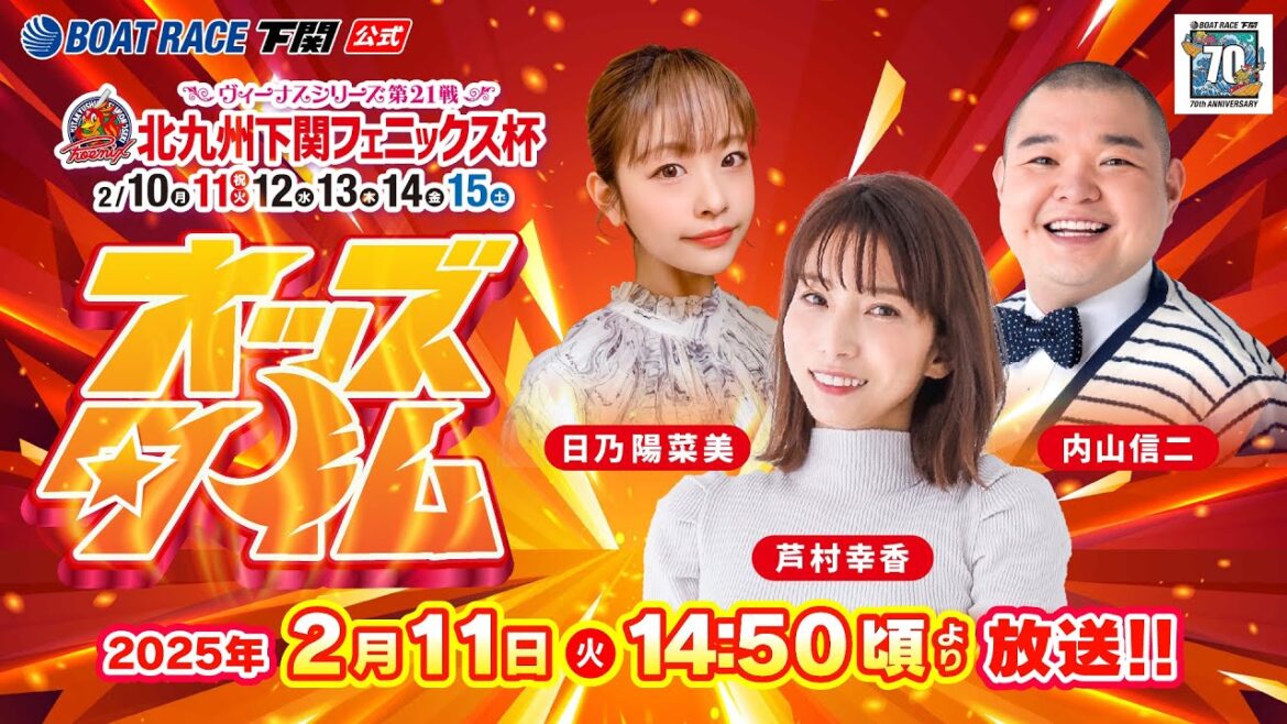2/11 (火)【2日目】ヴィーナスシリーズ第21戦 北九州下関フェニックス杯【ボートレース下関YouTubeレースLIVE】