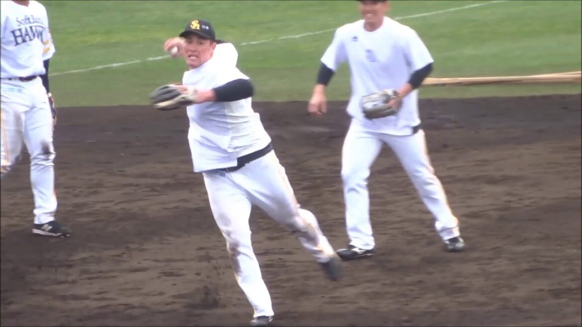 リチャード・井上朋也・牧原大成選手の守備練習　～ソフトバンクホークス春季キャンプ2025～