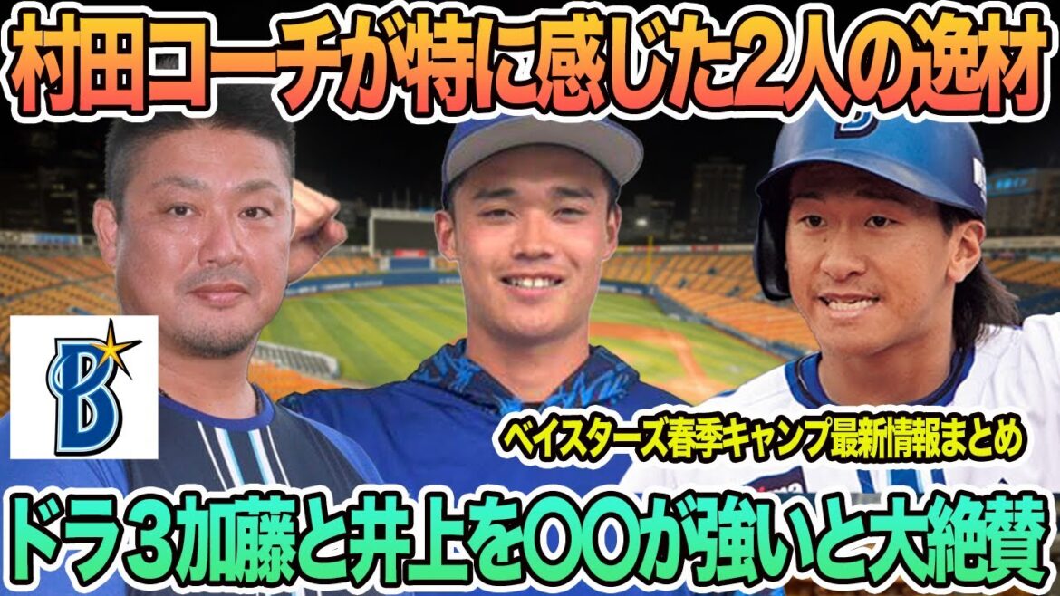 【DeNA】村田コーチが特に才能感じた2人の逸材、ドラ3加藤と井上を〇〇が強いと大絶賛 プロ野球 横浜 DeNA ベイスターズ 加藤響 井上絢登 村田コーチ 【DeNA】村田コーチが特に才能感じた2人の逸材、ドラ3加藤と井上を〇〇が強いと大絶賛 プロ野球 横浜 DeNA ベイスターズ 加藤響 井上絢登 村田コーチ