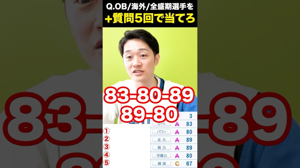 プロ野球アキネーター #パワプロ2024 #パワプロ #プロ野球 #アキネーター