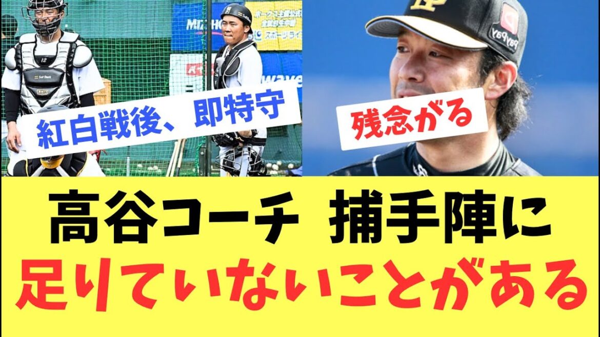 【正捕手争い】高谷バッテリーコーチが捕手陣に苦言！足りてないことがある