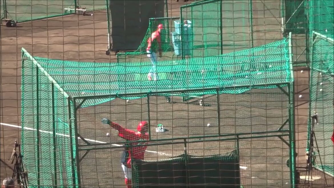 田中広輔・會澤翼・上本崇司・松山竜平、フリーバッティング（2025.02.14）　～広島カープ春季日南キャンプ～