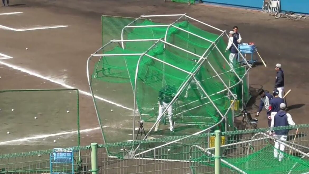 2025年2月 東京ヤクルト 春季キャンプ 村上 宗隆 選手のフリー打撃練習