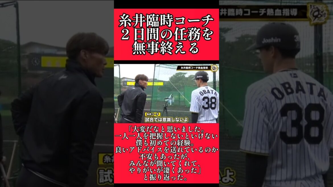 【阪神】"糸井嘉男"臨時コーチ！任務終了後に藤川監督から続投要請！ #阪神 #阪神タイガース #糸井嘉男 #shorts
