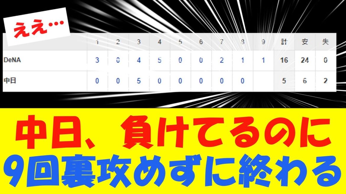 中日、負けてるのに9回裏攻めずに終わるwwwwwwwww【キャンプ】 中日、負けてるのに9回裏攻めずに終わるwwwwwwwww【キャンプ】