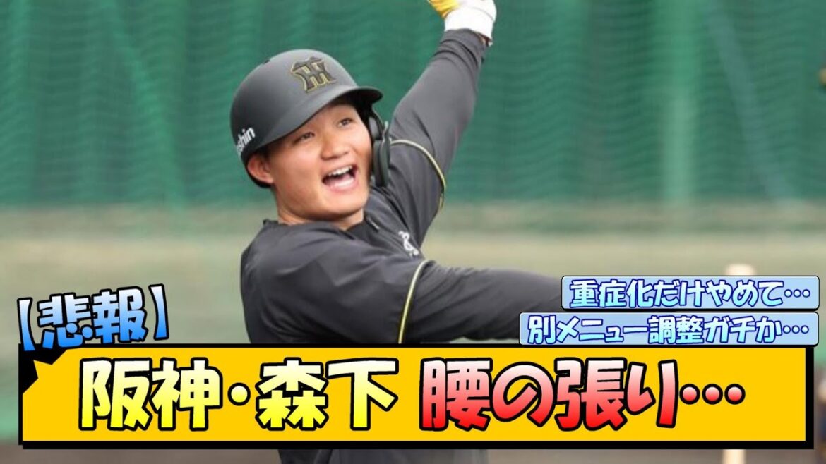 【悲報】阪神・森下 腰の張り…【なんJ/2ch/5ch/ネット 反応 まとめ/阪神タイガース/藤川球児/森下翔太】