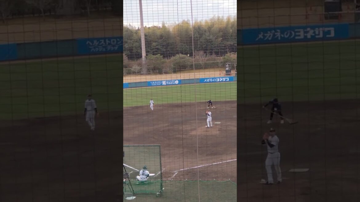 ホークス #尾形崇斗投手 シート打撃前の #投球練習 /#春季キャンプ2025