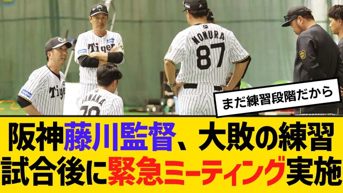 阪神・藤川監督、大敗の練習試合後に緊急ミーティング実施「課題が多く出てよかった」　【ネットの反応】【反応集】