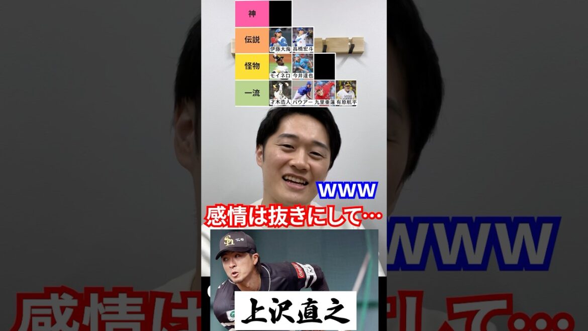 プロ野球tierを作ろう #tierlist #ノーヒットノーラン #プロ野球 #大谷翔平 #上沢直之 #伊藤大海