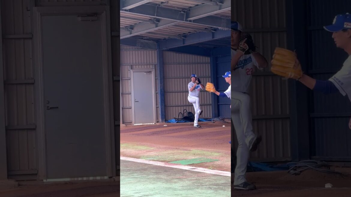 【投手・大野雄大】投球フォームのスロー映像 【5時スタ】 #中日ドラゴンズ #沖縄キャンプ #大野雄大 #shorts