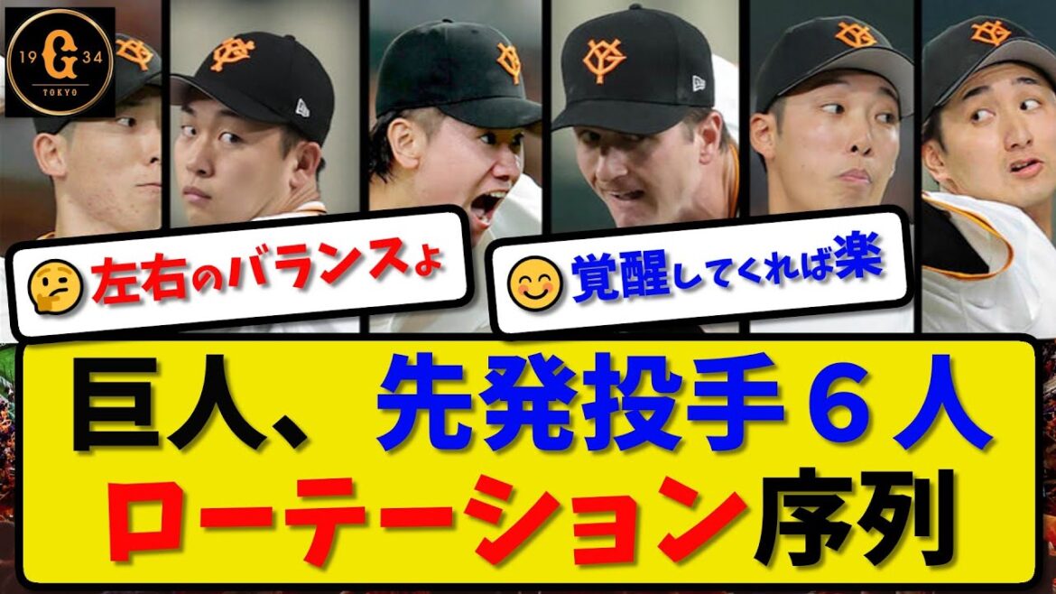 【巨人】読売ジャイアンツ先発ローテーション6人の序列予想…2月17日時点…キャンプ後半那覇キャンプ開始