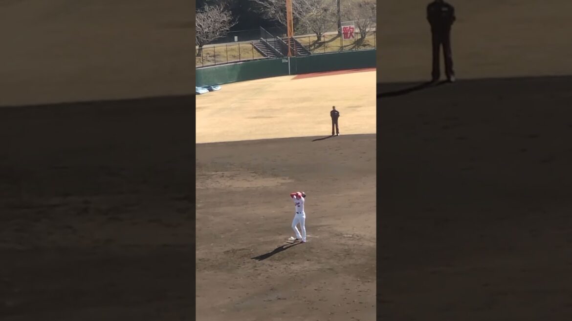 広島カープ #遠藤淳志投手、紅白戦での #投球練習