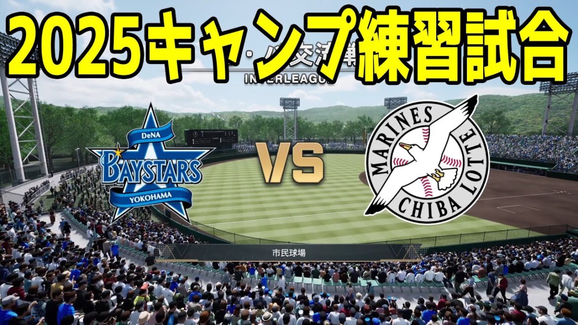 【2025年キャンプ練習試合】横浜DeNAベイスターズ vs 千葉ロッテマリーンズ【プロスピ2024】【プロ野球スピリッツ2024-2025】新戦力 ルーキー 新外国人