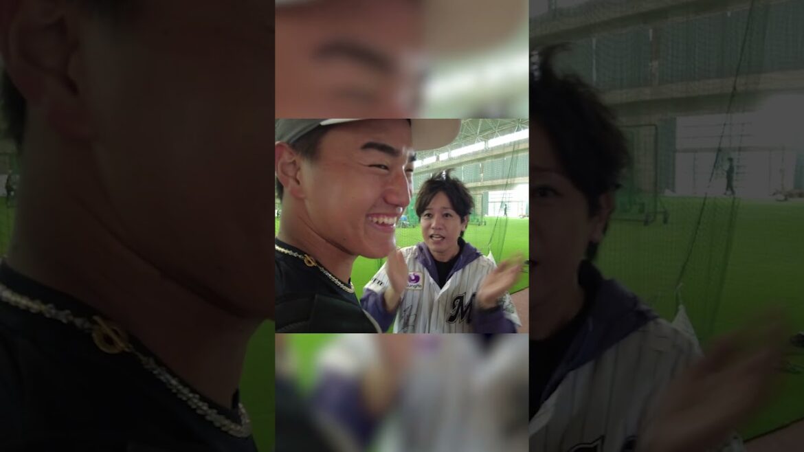 ぺこぱ松陰寺さんからゼロ距離の応援を受けるルーキー西川史礁選手 #chibalotte