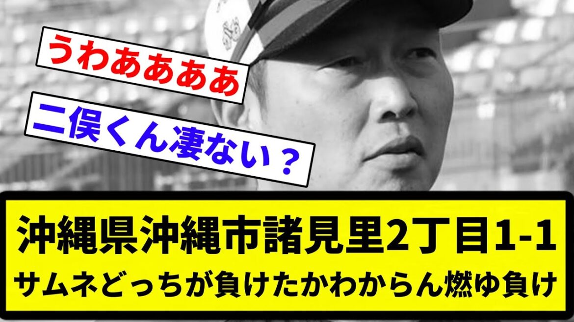 【二保覚醒】沖縄県沖縄市諸見里2丁目1-1 サムネどっちが負けたかわからん燃ゆ負け【プロ野球反応集】【2chスレ】【なんG】