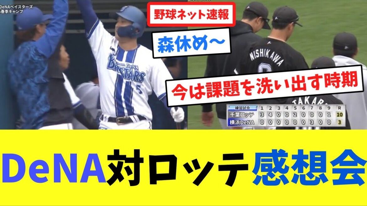 DeNA対ロッテ感想会【ネット反応集】 DeNA対ロッテ感想会【ネット反応集】