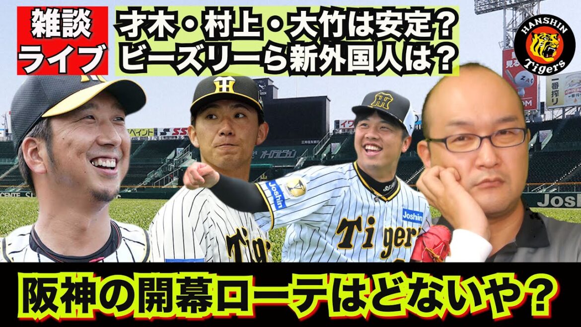 【虎渓三笑TV】ライブ配信 2025.02.19 阪神タイガース 2025年 阪神タイガース 開幕ローテは大丈夫なんか！？才木浩人・村上頌樹にビーズリー！大竹は今年も行けるのか？西は？