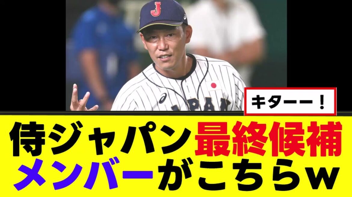 【侍ジャパン】最終候補メンバーがこちらｗｗｗ