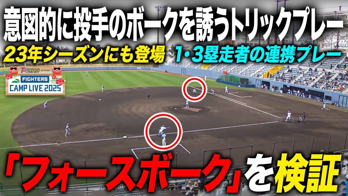 トリックプレー「フォースボーク」を検証する 練習試合vsタイガース3回裏＜2/19ファイターズ春季キャンプ2025＞