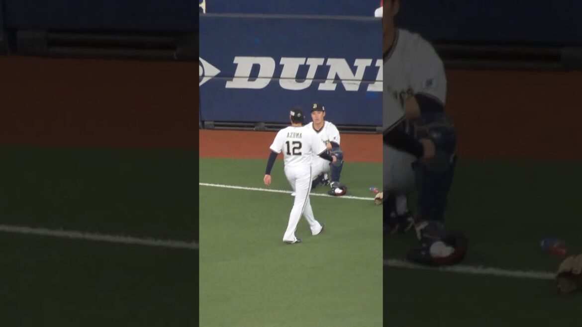 東 晃平　試合前の準備運動＆水分補給　#オリックスバファローズ #shorts