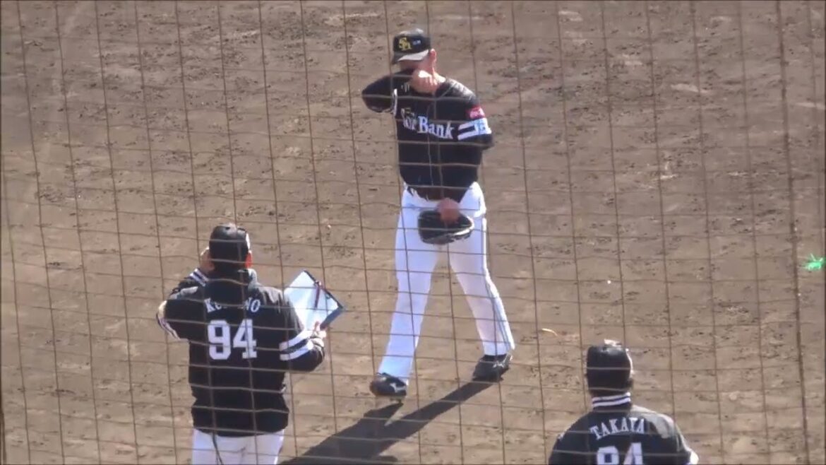 藤田淳平投手相手のシート打撃：石塚綜一郎 → 庄子雄大 → 緒方理貢 → 井上朋也 → 笹川吉康 → 渡邉陸 → 谷川原健太 → 正木智也 → 川村友斗　～ソフトバンクホークス春季キャンプ2025～