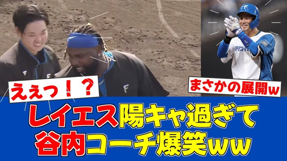 【朗報】レイエス、守備練習で珍プレー連発も最後は神ガッツポーズ！【日ハムファンの反応】【F速報】