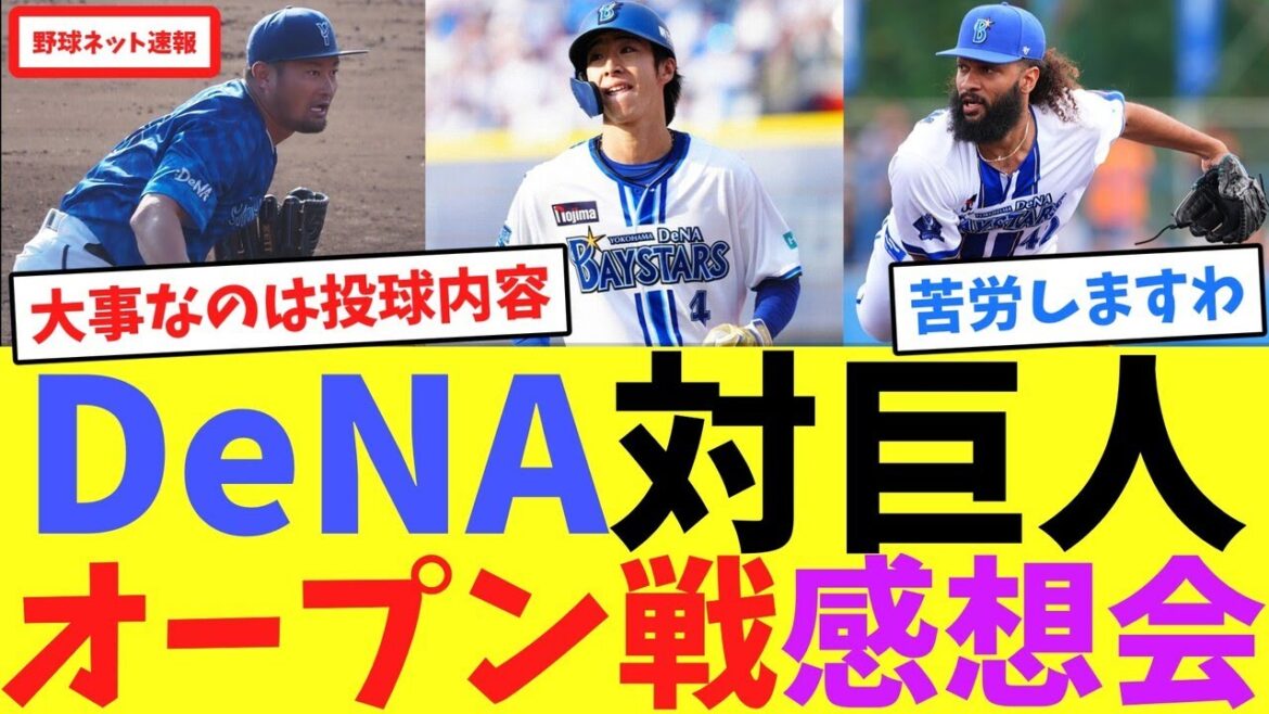 DeNA対巨人オープン戦感想会【ネット反応集】 DeNA対巨人オープン戦感想会【ネット反応集】
