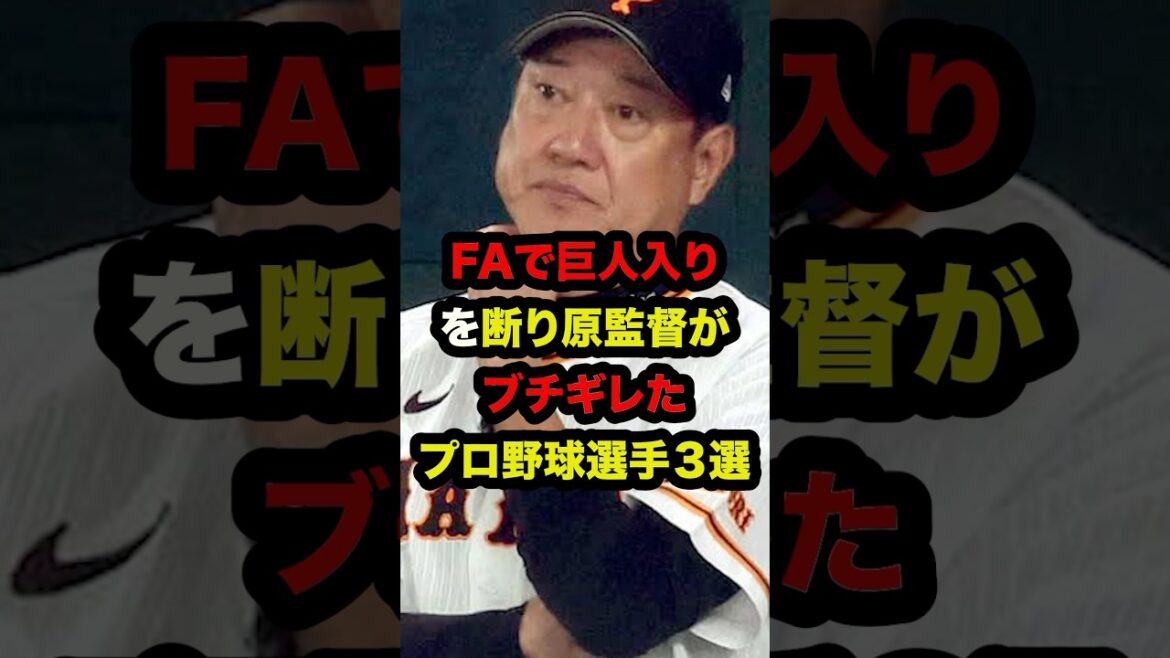FAで巨人入りを断り原監督がブチギレたプロ野球選手3選 #shorts #野球 #npb #プロ野球 #プロ野球ニュース