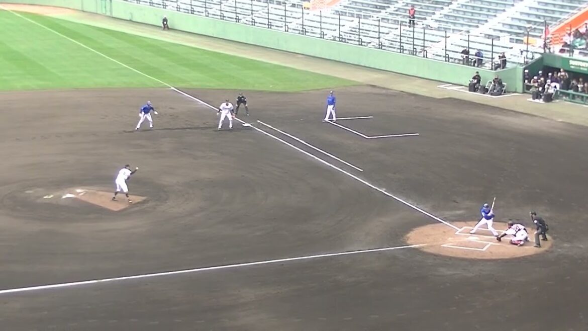 柴田竜拓にフォアボール出すジャイアンツ田中瑛斗【沖縄キャンプ練習試合 読売ジャイアンツ対 横浜DeNAベイスターズ 2025年2月18日】