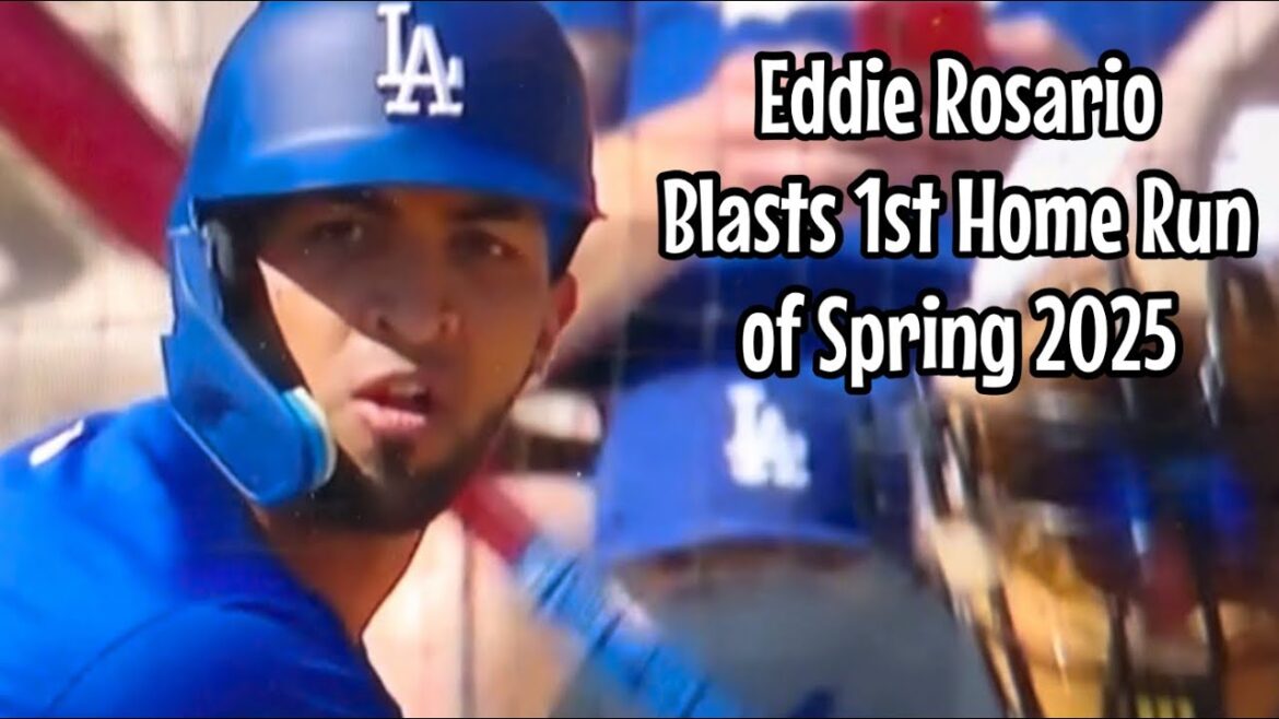 Eddie Rosario hits the 1st Home Run of 2025! Dodgers vs Cubs Spring Training