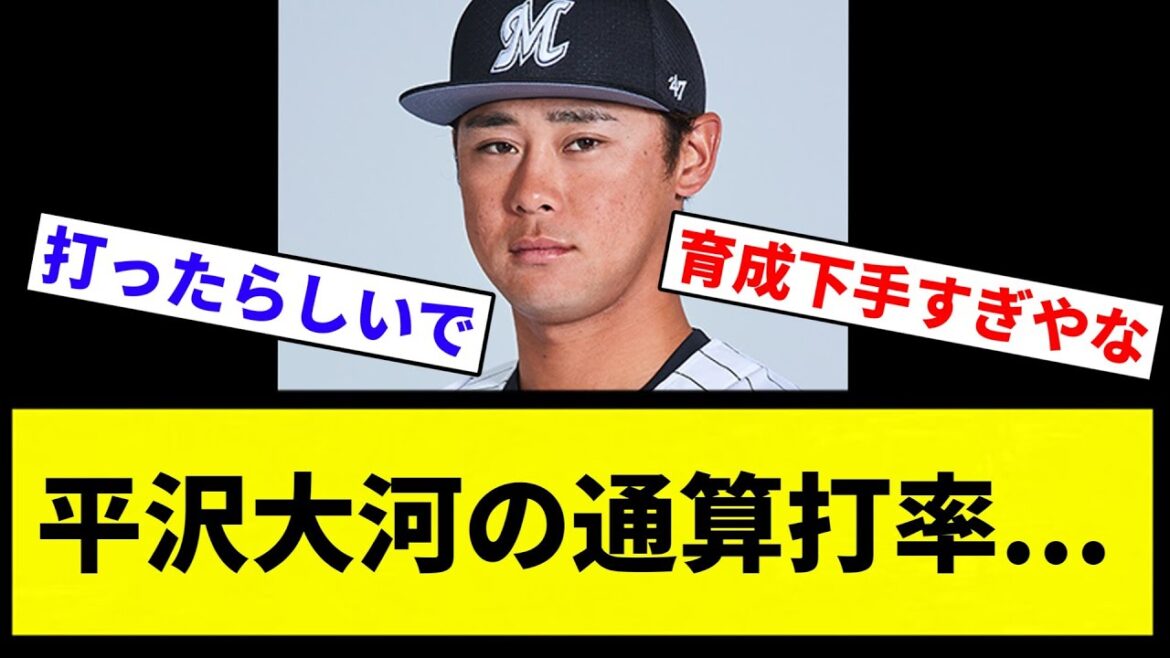 【まじすか?笑】平沢大河の通算打率…【プロ野球反応集】【2chスレ】【なんG】 【まじすか?笑】平沢大河の通算打率...【プロ野球反応集】【2chスレ】【なんG】