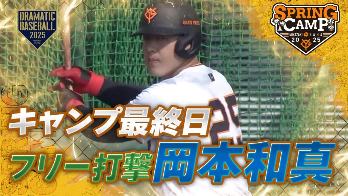 【春季キャンプ】キャンプ最終日 "岡本和真" フリー打撃【巨人】