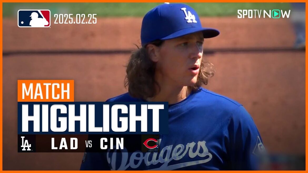 【ドジャースはグラスナウ、スコット、トライネンら主力投手陣が続々と出場】ドジャースvsレッズ 試合ハイライト MLB2025スプリングトレーニング 2.25