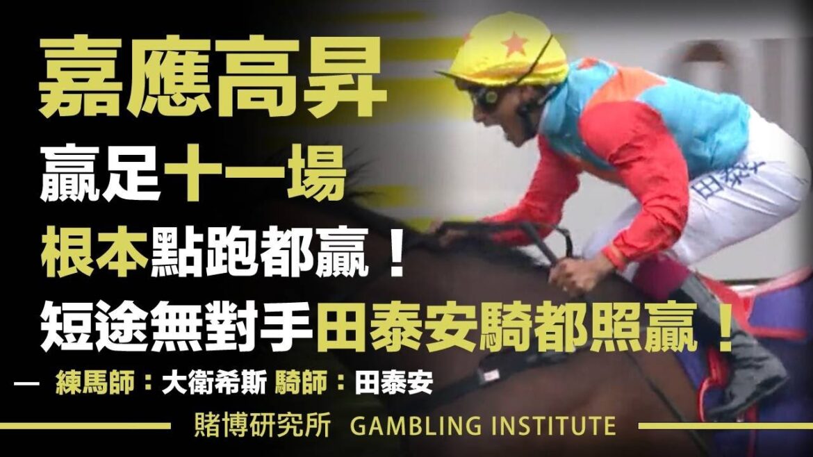 【賽馬重溫】嘉應高昇贏足十一場！｜根本點跑都贏！短途無對手田泰安騎都照贏！