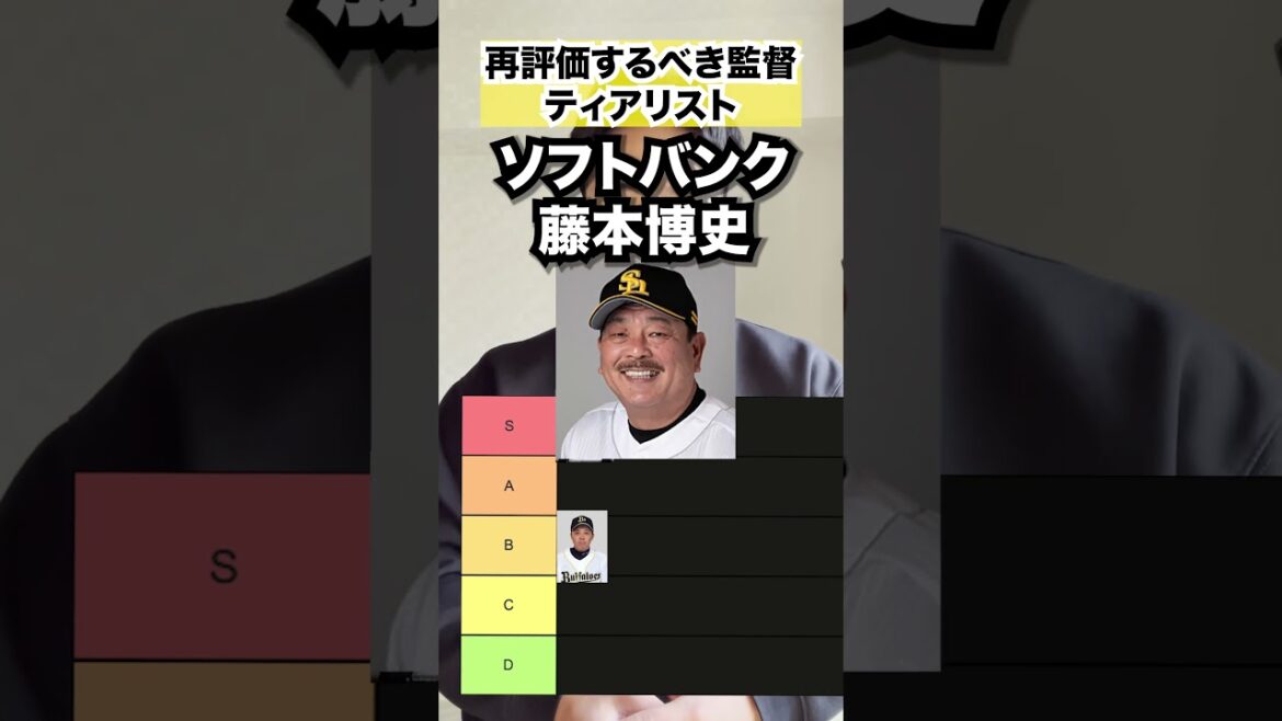 再評価するべき監督ティアリスト　#プロ野球