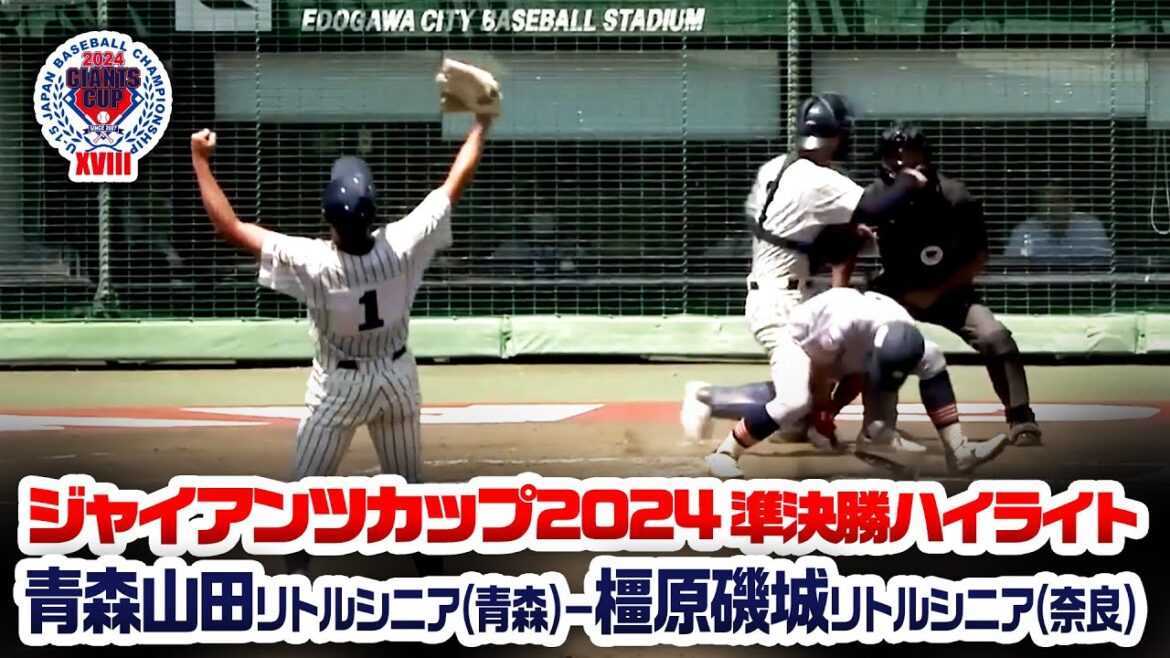 【ジャイアンツカップ2024】準決勝ハイライト「青森山田リトルシニア(青森)ー橿原磯城リトルシニア(奈良)」【第18回全日本中学野球選手権】