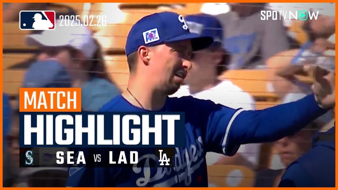 【ドジャース・スネルが移籍後初登板で好投！】マリナーズvsドジャース 試合ハイライト MLB2025スプリングトレーニング 2.26