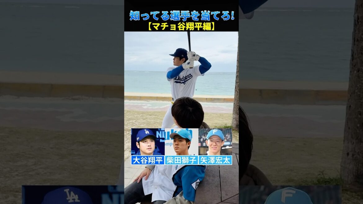 【プロ野球クイズ】大谷翔平が知ってる選手を当てろ！？#プロ野球 #大谷翔平 #ドジャース #北海道日本ハムファイターズ
