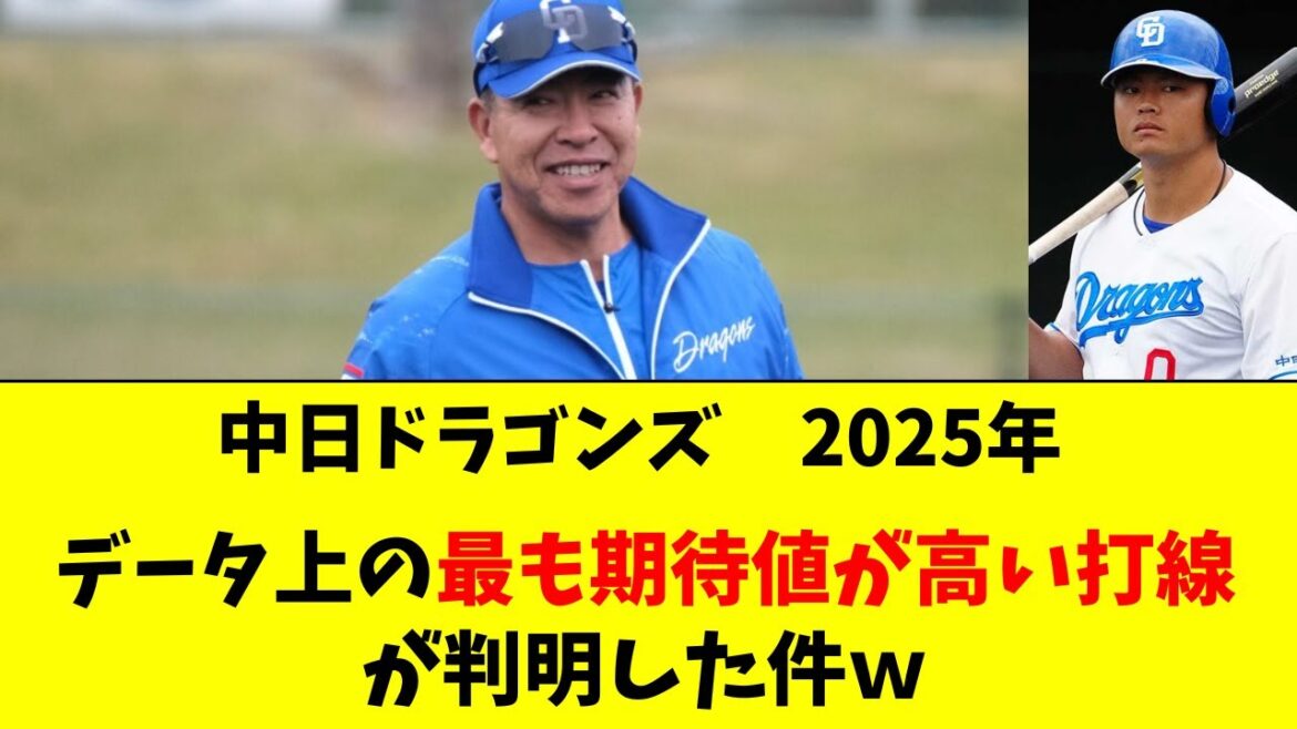 【中日】最新データ分析、最も得点期待値が高い打線がこちら