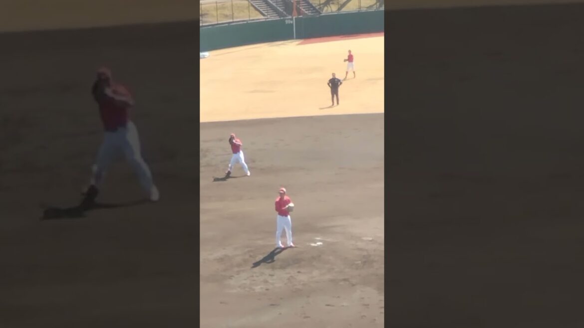 広島カープ #玉村昇悟投手、紅白戦での #投球練習