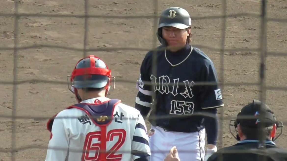 【プロ野球】2025年2月27日　オリックス　キャンプ　『VS韓国ロッテ　8回裏』／　롯데 자이언츠 VS 오릭스   8회