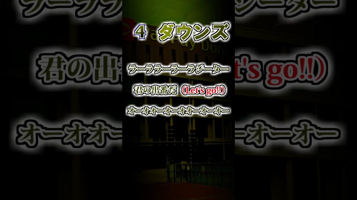 『2025新応援歌』【福岡ソフトバンクホークス】J.カブレラ・ダウンズ　応援歌 #shorts #応援歌 #ホークス