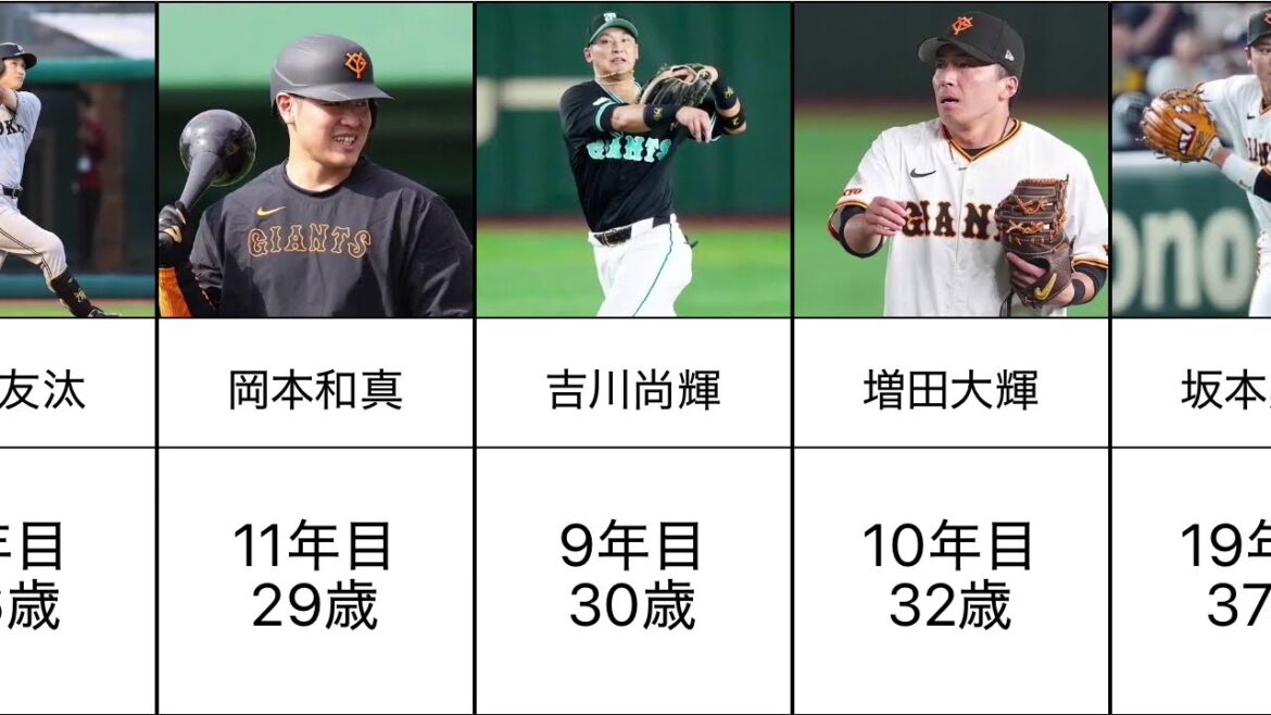【2連覇へ】読売ジャイアンツ ポジション別 年齢順 所属選手紹介