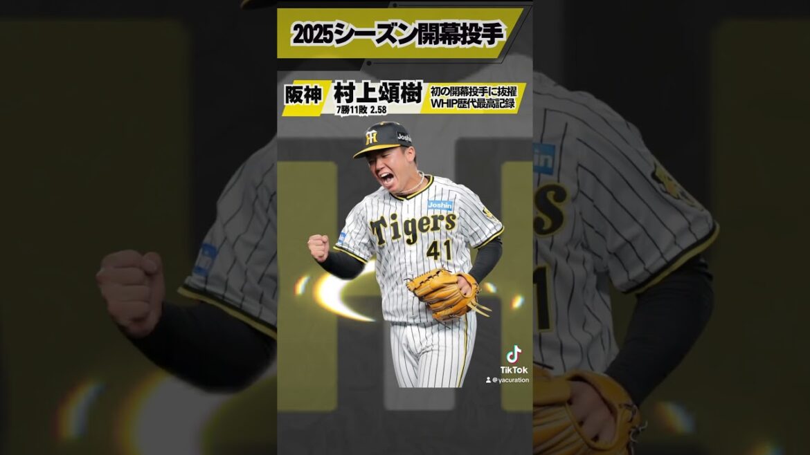 阪神タイガース開幕投手に村上頌樹投手が内定 #開幕投手 #村上頌樹 #阪神タイガース