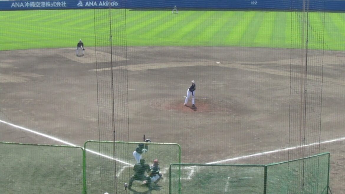 シート打撃 下川 隼佑〜松本直樹を内野ゴロに打ち取る＜ヤクルトスワローズ 沖縄キャンプ 2025年2月19日＞